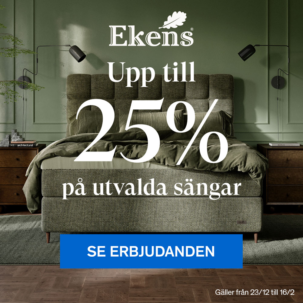 Upp till 25% p&aring; utvalda s&auml;ngar fr&aring;n Ekens